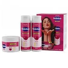 KIT CAPILAR  3 ITENS BEIJINHOS MORANGO BELKIT