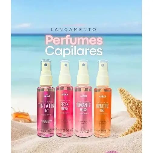 Perfume Capilar Apinil 60ml 4 Unidades