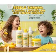 Kit Capilar Babelo Banana - Shampoo + Condicionador + Splay Desembaraçante + Mascara Condicionante