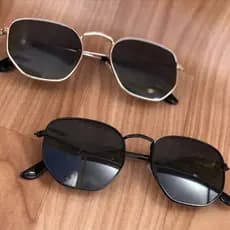 Óculos de Sol Hexagonal Masculino Feminino UV400 retro quadrado Clássico