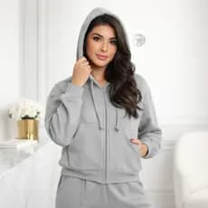 Conjunto Moletom Feminino com Capuz – Blusa e Calça Confortável para Inverno