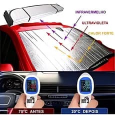 Protetor Solar Para-brisa Painel De Carro Corta Sol Quebra Tapa Para Carros Universal (130x60cm)