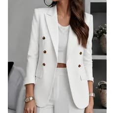 Blazer Feminino Alfaiataria Premium Botões Dourados