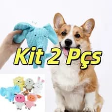 Kit 2 Brinquedo De Dentes Para Cachorro Pet Animais Estimação Calmante Interativo Mastigar Estridente Cães