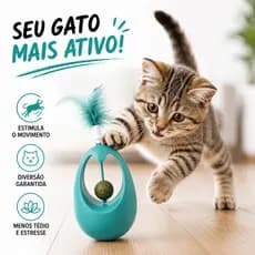 Brinquedo para Gatos com Catnip Bola Interativa com Sino Anti Tédio para Pet