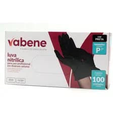 LUVA NITRILICA PRETA 100UN/BOX - VABENE