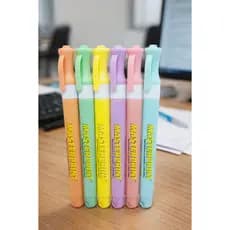 CANETA MARCA TEXTO PASTEL SLIM KIT C/6 CORES MP 611 - MASTERPRINT