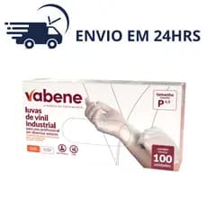 LUVA VINIL S/PÓ 100UN/BOX - VABENE