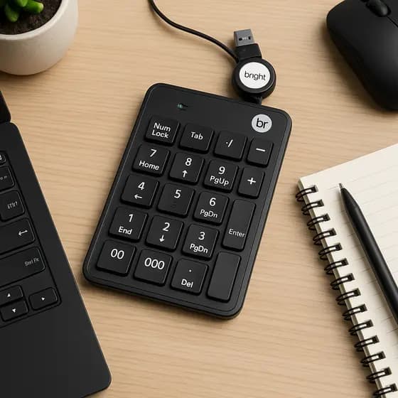 TECLADO USB NUMERICO MINI 23TC PT UNIDADE 0134 - BRIGHT