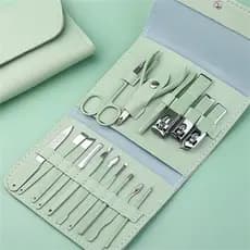Kit 16 Pçs Cortador De Unhas Pedicure Tesoura Conjunto De Ferramentas Aço Inoxidável
