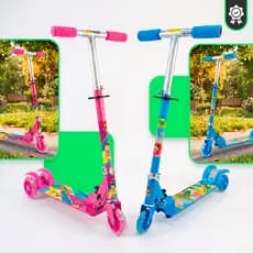 Patinete Infantil 3 Rodinhas com Luz Led e Freio Ajustável Até 50kg Menino Menina
