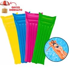 Boia Colchão Inflável Para Piscina Praia Bronze Verão Para Adultos Crianças Liso 1,83cm X 69cm Para Menino E Menina