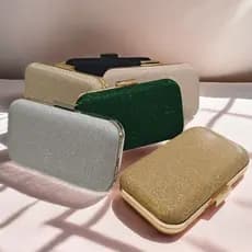 Bolsa clutch festa Casament bolsa com brilho de fest  Carteira Feminina Com Glitter madrinha W168-13 WT