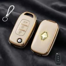 Capa de Chave Renault Sandero Logan Duster Oroch Captur 3 Botões TPU Premium Proteção Antirrisco