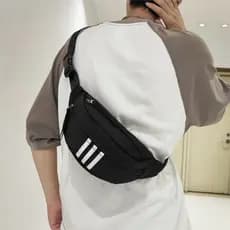 Bolsa Crossbody Unissex Pochete Grande Ajustável Multiuso Casual Esportiva 307