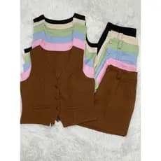Colete feminino com shorts sociais tecido Alfaiataria2053limaomoda