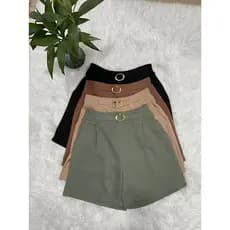 Shorts femininos 2055 com cintura elástica Alfaitaria limaomoda