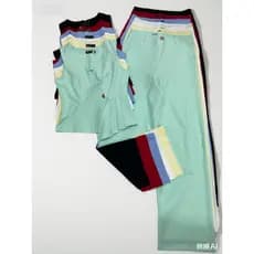 Conjunto feminino colete ajustado, modelo longo de pernas largas, tecido Marrante,limaomoda2587