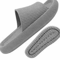 Slide Unissex Cinza ou Preto Chinelo antiderrapante do 33 ao 44 - Mega Promoção Envio de Fábrica
