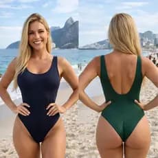 Kit 2 Maio Feminino Natação Piscina e Praia Suplex com Forro