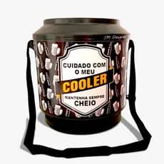 Cooler Caixa térmica Grande Redondo com Estampa Para 30 latas com Alça