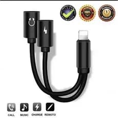 Adaptador Duplo De Fone E Carregador para iPhone e iPad