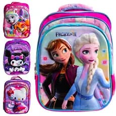 Mochila Infantil Escolar Escola Menina Criança Bolsa Feminina Personagem Barbie Frozen Minnie Princesas Passeio