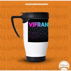 Caneca Semi-Térmica Personalizada 450ml com Tampa - Tereré, Café ou Presente Especial!