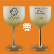 Taça Gin Tônica Personalizada 600ml Acrílico Cores - Nome/Logo/Data comemorativa!