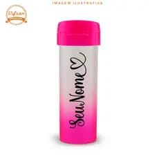 Kit com 6 Garrafas Squeeze Personalizada 475ml Acqua Bio - Cor Pink