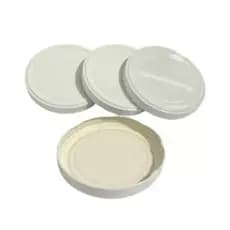 5 Tampas 113mm Metálica BRANCA. Ideal para pote grande de 03 Litros. Além de durável é confiável.