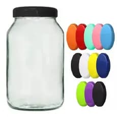 6 Pote de 3 Litros de Vidro com Tampa Plástica. Ideal Para Conservas em Geral e Armazenar Alimentos