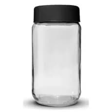 9 Potes de 800ml de Vidro, AZ500, Com Tampa de Plástico. Ideal Para Armazenar Conservas e Grãos.