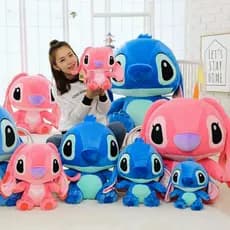 Pelúcia 60cm Lilo Stitch ou Angel Presente dia das Crianças Tamanho Grande Super Macia e Presente Infantil Gigante Lindo