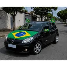 Kit Completo Capa Copa do Mundo Capo Retrovisor + 2 Bandeirinhas de Janela Brasil Torcida Eleições