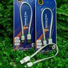 Cabo De Dados IPhone Carregamento Rápido Lightning USB 3.4A 30cm Inova Original