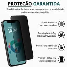 Película Privativa de Vidro 3D Anti Spy Para Linha Moto Tela Protegida