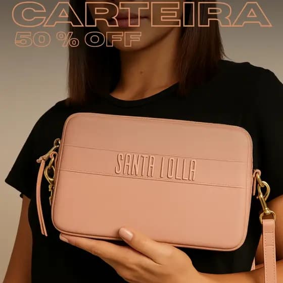 Carteira Bolsinha de Mão Feminina Compacta com Zíper Estilosa