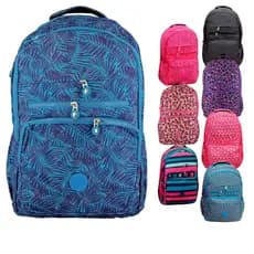 Mochila Escolar Feminina / Unissex com Estampas – Tecido Resistente Com Bolsos Frontais mtq rb