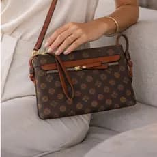 Bolsa Feminina Transversal Ajustavel Crossbody Monograma  P U.Premium  dia dia Utima Moda,Elegante,Mais Vendida