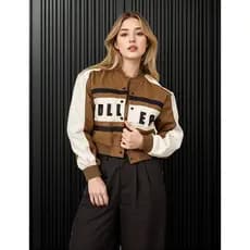 Jaqueta Feminina Couro College Moda Feminina Colegial