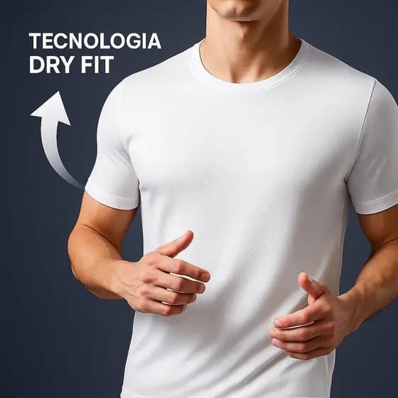Camisetas Masculina Poliamida e Elastano Academia