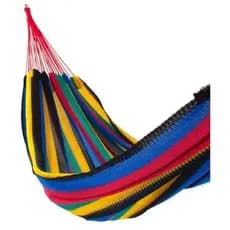 Rede De Dormir Descanso Casal 4,5m Nylon Colorida Reforçada Conforto Premium Para Praia Amazonas