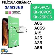 Kit (5/10/25PCS) Película Cerâmica Flexível 3D/9D Para Samsung A05 A05S A15 A25 A35 A55