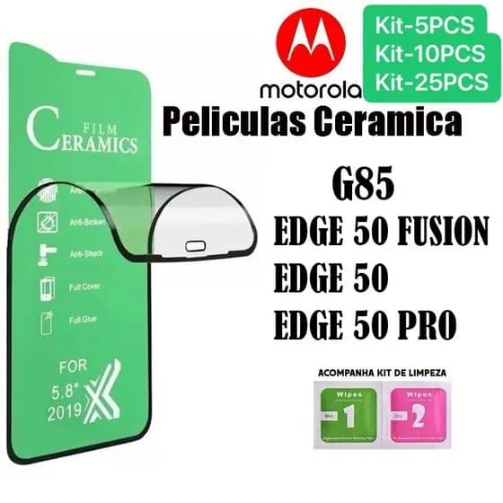 Kit (5/10/25) PCS Pelicula Ceramica 3D MOLE G85/EDGE 50 FUSION/EDGE 50 PRO/EDGE 50 Protetor de Tela