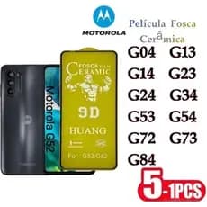 Película de Fosca Cerâmica Flexível 9D MOTO G Todos os modelos G04 G13 G14 G23 G24 G34 G53 G54 G72 G73 G84