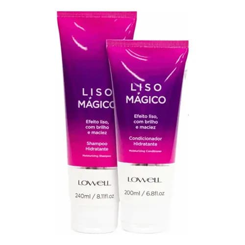 Kit Liso Mágico Lowell Sh + Cond Efeito Liso Sem Química