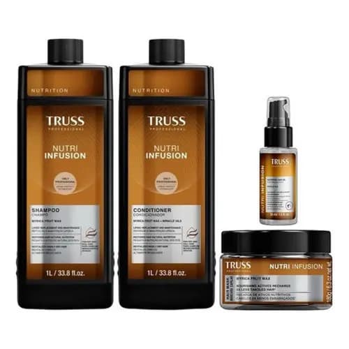 Truss Shampoo 1l + Cond 1l + Mas + Óleo 30ml Nutri Infusion