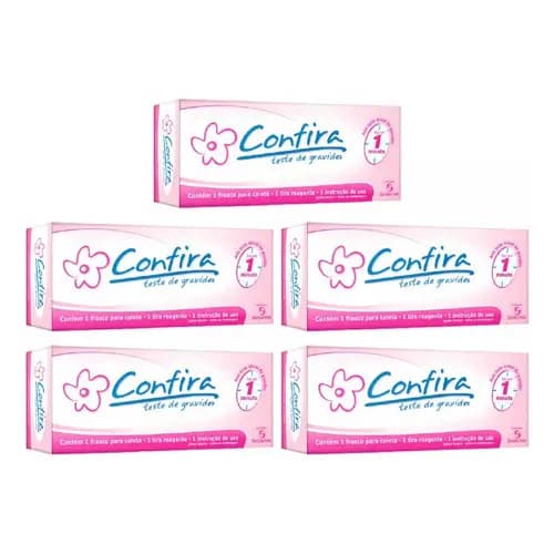 Kit 05 Teste De Gravidez Para Tentantes Confiável E Seguro Embalagem Discreta