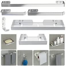 Kit Acessórios Para Banheiro Cromado 6 Peças